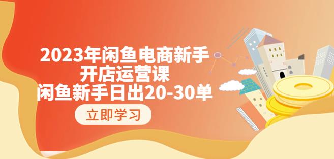 2023年闲鱼电商新手开店运营课：闲鱼新手日出20-30单（18节-实战干货）-项目网