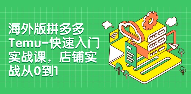 外版拼多多Temu-快速入门实战课，店铺实战从0到1（12节课）-项目网