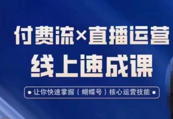 视频号付费流实操课程，付费流✖️直播运营速成课，让你快速掌握视频号核心运营技能-项目网