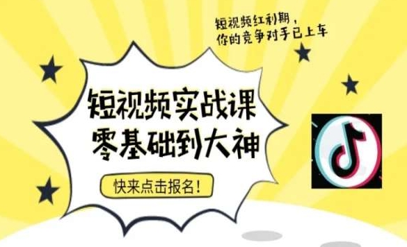短视频零基础落地实操训练营，短视频实战课零基础到大神-项目网