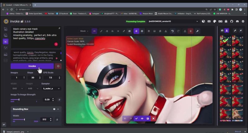 Invoke AI 绘画教程-0基础创作可以销售的完美插图【49节-中英字幕】 -5 Invoke AI 绘画教程-0基础创作可以销售的完美插图【49节-中英字幕】 -5