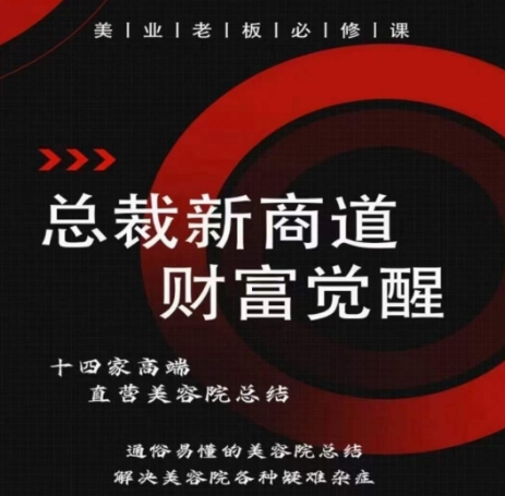 总裁新商道(美业老板必修课)，通俗易懂的美容院总结，解决美容院各种疑难杂症-项目网