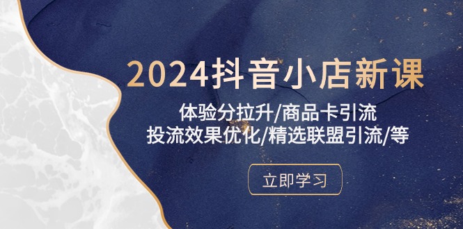 2024年抖音小店实操课程：提升体验分、优化投流效果、精选联盟引流攻略-项目网