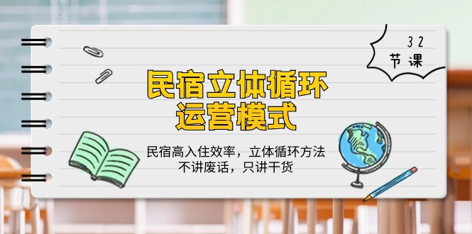 民宿运营 立体循环模式：民宿高入住效率，立体循环方法，只讲干货（32节）-项目网