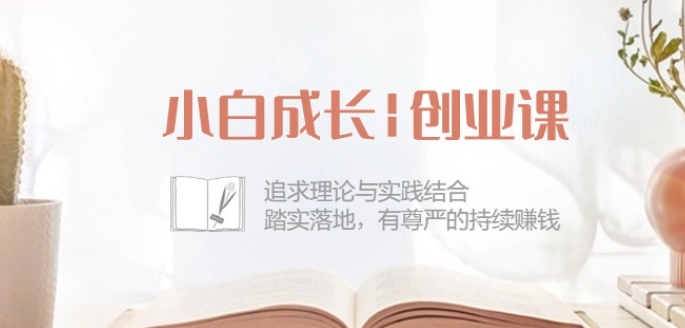 小白成长创业课：追求理论与实践结合，踏实落地，有尊严的持续赚钱-42节-项目网