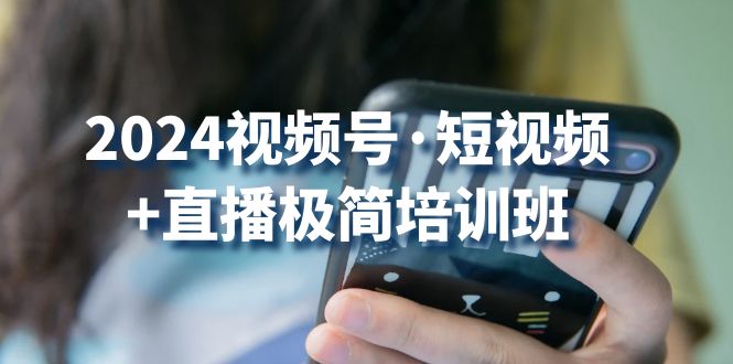 2024视频号·短视频+直播极简培训班：抓住视频号风口，流量红利-项目网