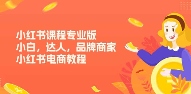小红书课程专业版，小白，达人，品牌商家，小红书电商教程（15节）-项目网