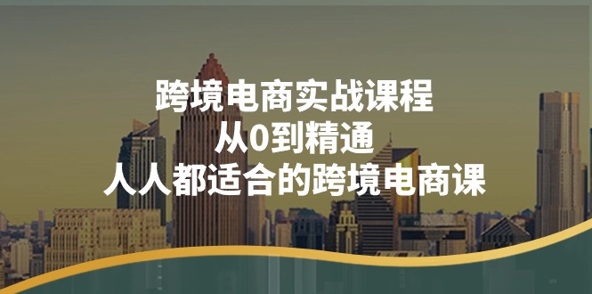 跨境电商实战课程：从0到精通，人人都适合的跨境电商课（14节课）-项目网