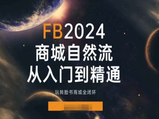 2024FACEBOO商城自然流(从入门到精通)，玩转脸书商城全闭环-项目网