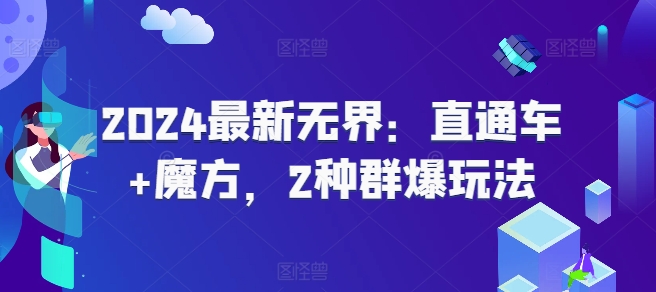 2024最新无界：直通车+魔方，2种群爆玩法-项目网