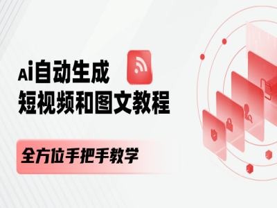 AI自动生成短视频和图文课程,全方位手把手教学 AI自动生成短视频和图文课程,全方位手把手教学
