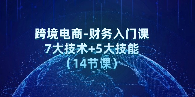 跨境电商-财务入门课：7大技术+5大技能（14节课）-项目网