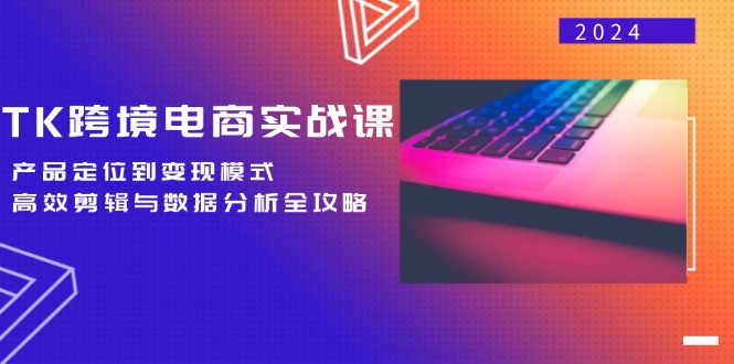 TK跨境电商实战课：产品定位到变现模式，高效剪辑与数据分析全攻略-项目网