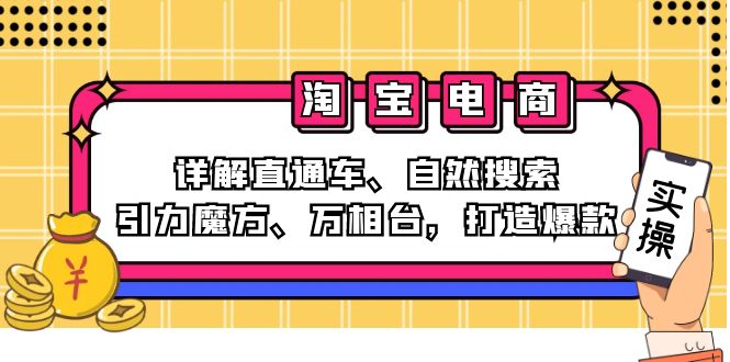 2024淘宝电商课程：详解直通车、自然搜索、引力魔方、万相台，打造爆款-项目网