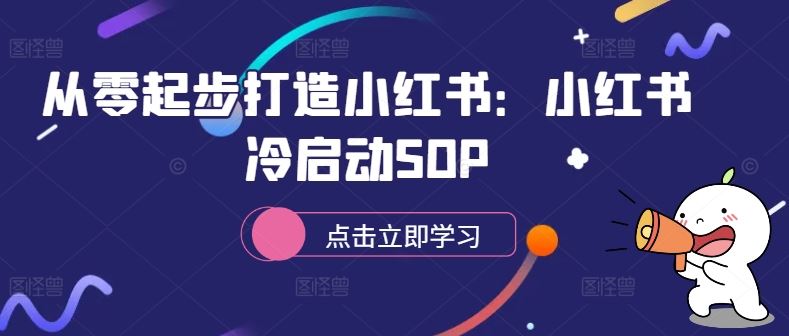 从零起步打造小红书：小红书冷启动SOP-项目网