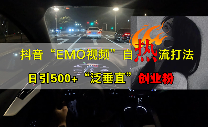 抖音EMO视频自热打法，日引500+“泛垂直”创业粉-项目网