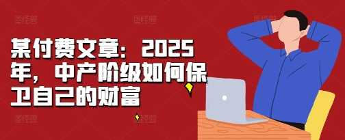 某付费文章:2025年,中产阶级如何保卫自己的财富 某付费文章:2025年,中产阶级如何保卫自己的财富